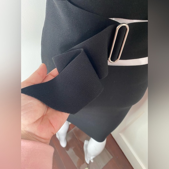 ALEXANDER WANG Bandage Ponte Bodycon Belted D Ring Black Cut-Out Dress - Picture 3 of 14